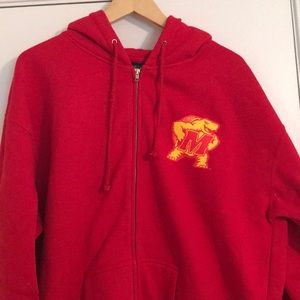 Maryland Terrapins Red Zip-Up Jacket